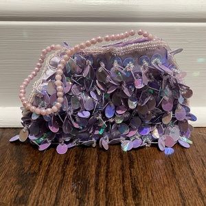 Toddler lavender sequins beaded purses